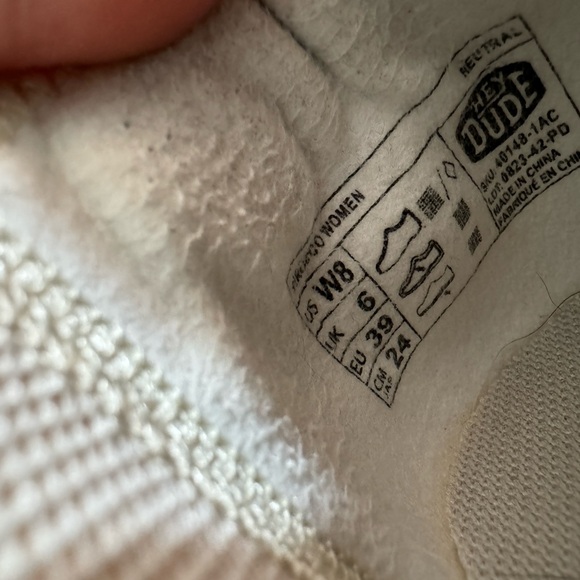 Hey Dude Women's Tan and Cream Sneakers - Picture 6 of 7